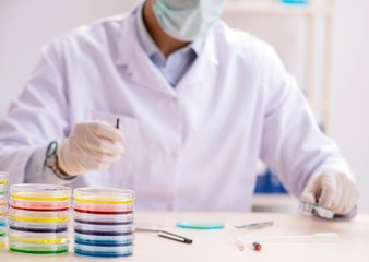 Young chemist working in the lab