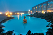 Blue Lagoon Swimming Pool In Western Iceland