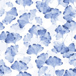 © Anna - Watercolor seamless pattern of Ginkgo biloba. Background for web pages, textile, wallpaper.