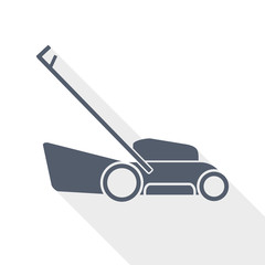 Poster - Lawn mower flat design vector illustration