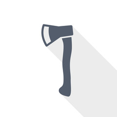 Fototapete - Axe flat design vector icon, tool illustration