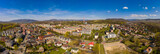 Fototapeta Miasto - Panorama z powietrza na osiedla w Żywcu 
