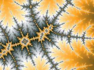 Wall Mural - golden fractal texture, digital artwork for creative graphic design