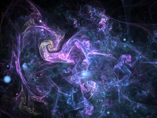 Wall Mural - dark purple fractal spiral, digital artwork for creative graphic design