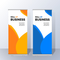 Wall Mural - Roll Up Banner template vector illustration, background, stand, display, advertisement design