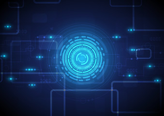 Wall Mural - hi-tech digital data connection system