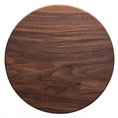 Wall Mural - handmade black walnut round wooden chopping board. walnut round wooden pallet. black walnut wood pla