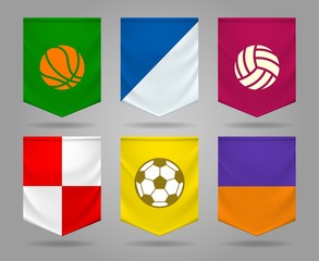 Canvas Print - sport pennant templates