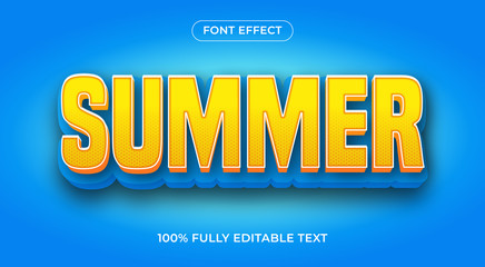 Wall Mural - Modern vibrant bold 3d font style effect with blue yellow colors, editable font effect