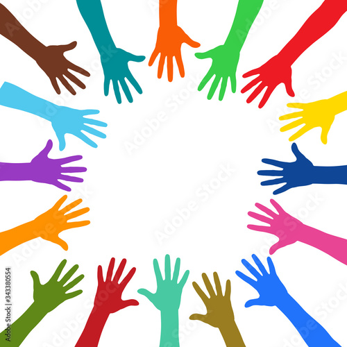 手で円を組む チームワークのイラスト Wall Mural Wallpaper Murals Dragontiger8 手で円を組む チームワークのイラスト Wall Mural Wallpaper Murals Dragontiger8