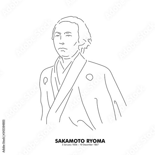 坂本龍馬 16 1867 歴史上の人物 線画イラスト Buy This Stock Vector And Explore Similar Vectors At Adobe Stock Adobe Stock