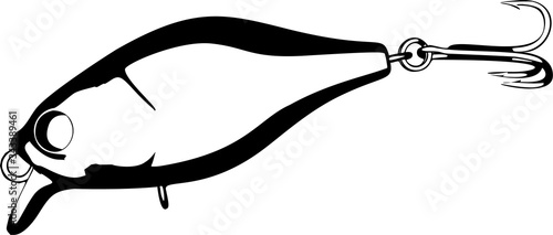 Fotografía Fishing lure vector illustration on white background
