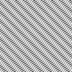 Fototapete - Blue waves pattern in marine style.
