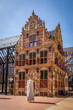 GRONINGEN, NETHERLANDS - April 18, 2020: Goudkantoor (Gold Office) building in Dutch Renaissance style. It was built in 1635 and served as office for the receiver taxes
