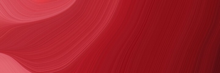 Aufkleber - elegant moving horizontal poster with firebrick, indian red and dark red colors. fluid curved flowing waves and curves