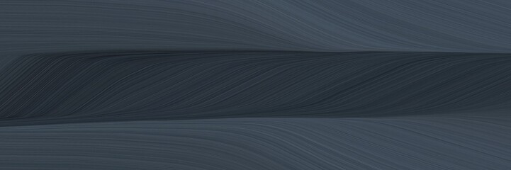 Aufkleber - elegant dynamic horizontal canvas with dark slate gray and very dark blue colors. fluid curved flowing waves and curves