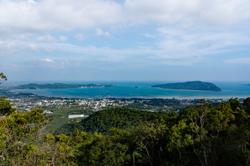 Top view of Chalong Bay, Phuket Thailand