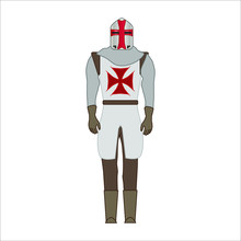 Knight Templar.Illustration For Web And Mobile Design.