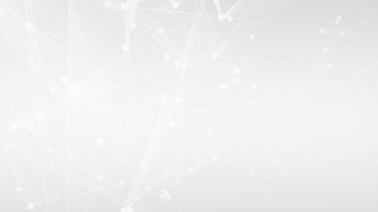 Canvas Print - abstract white gray polygon tech network with connect technology background. abstract dots and lines