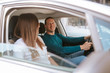 © Dragica - Attractive caucasian boyfriend and girlfriend in the car. Love couple on the ride