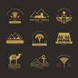 A large collection of vector logos on travel, Egypt and abstract topics.