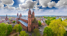 Aerial Shot Of Dom St. Peter In Worms Germany