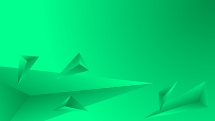 Wall Mural - Abstract green polygon on gradient background. Vector illustration