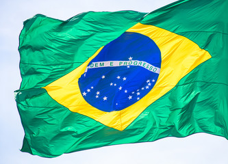 Poster - Bandeira do Brasil ao vento