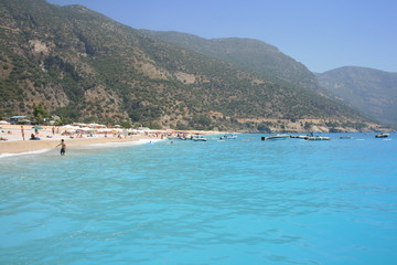 Wall Mural - view of the sea from the beach fethiye 