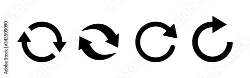 Fotomural Refresh icons set. Reload icon vector. Update icon. convert icon