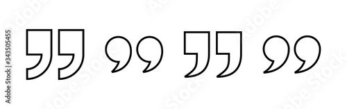 Fotografía Quote icons set. Quote sign icon. Quotation mark symbol.