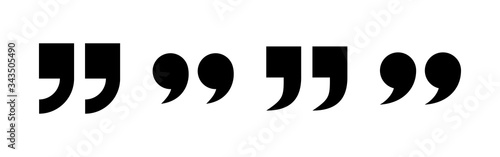 Cuadros en Lienzo Quote icons set. Quote sign icon. Quotation mark symbol.