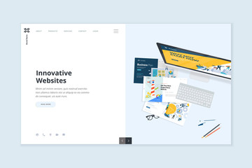 website template design. modern vector illustration concept of web page design for website and mobil
