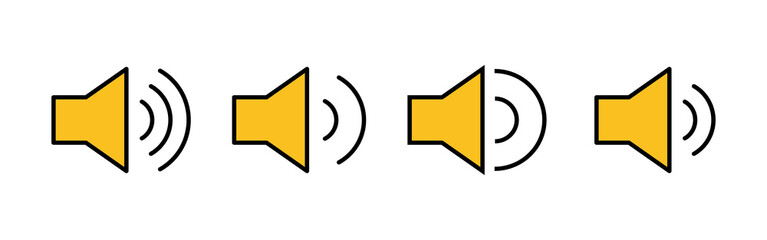 Speaker icons set. Volume icon. Loudspeaker icon vector. Audio. Sound