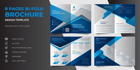 8 pages corporate business brochure or professional modern multipurpose brochure design template