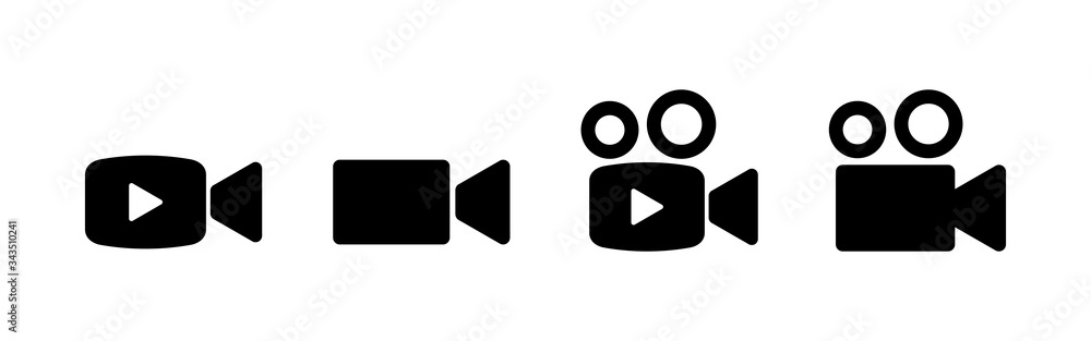 Video camera icons set. Video camera vector icon. Camera Icons. Movie Sign. Cinema - obrazy, fototapety, plakaty 