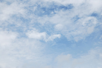 Wall Mural - Abstract Blue Nature Backdrop of Clearly blue Sky and White Clouds Texture Background - image