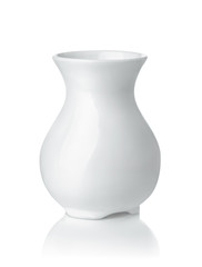 Sticker - Front view of white ceramic vase