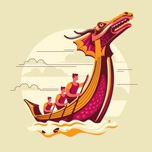 Chinese Dragon Boat Festival Vector Illustration