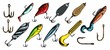 Colorful vintage fishing baits collection