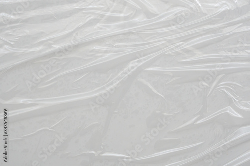 Fotografía White plastic film wrap texture background
