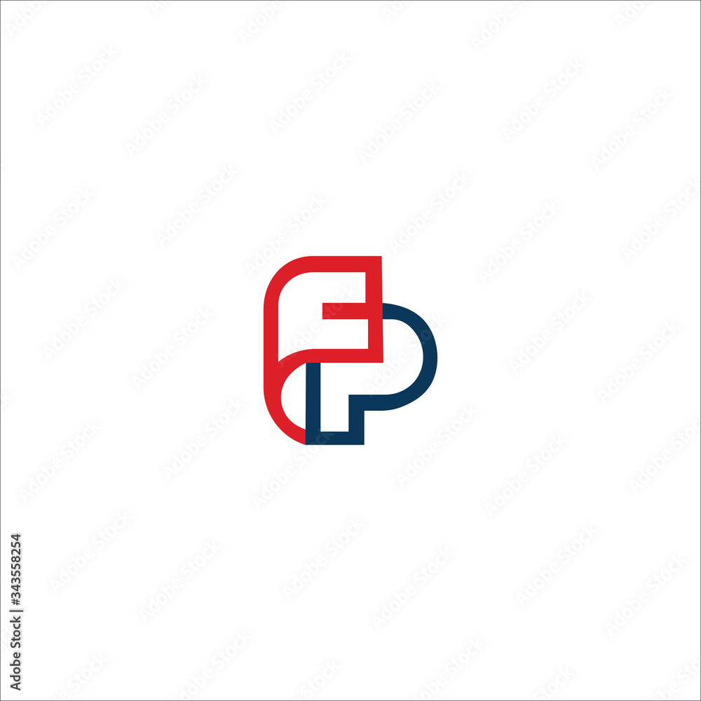 Initial letter fp logo or pf logo vector design template Stock Vector ...