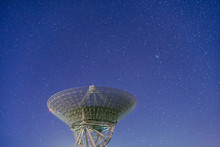 High Section Of Radar Antenna At Night