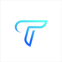 Blue Letter T Logo Icon Vector Design 