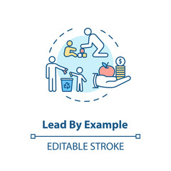 lead by example concept icon