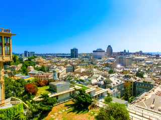 Wall Mural - The center of Genova , Ligurian Sea , Liguria , Italy