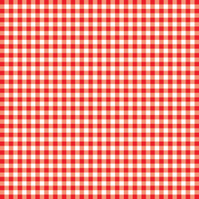 Red, White Checkered Table Cloth, Vector