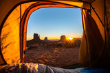 Fototapeta Góry - Camping in the Desert