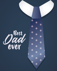 Poster - happy fathers day card with necktie