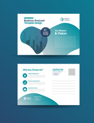 Canvas Print - Corporate Business Postcard Design | Save The Date Invitation Card | Direct Mail EDDM Design  